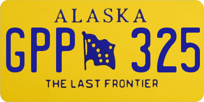 AK license plate GPP325