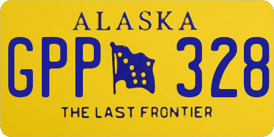 AK license plate GPP328