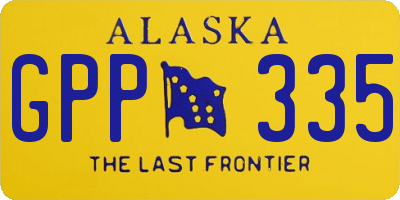 AK license plate GPP335