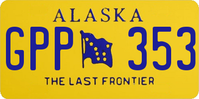 AK license plate GPP353