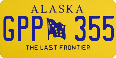 AK license plate GPP355