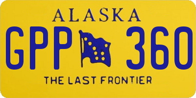 AK license plate GPP360