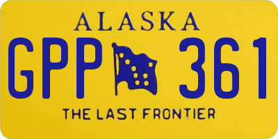 AK license plate GPP361