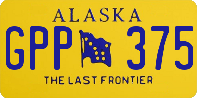 AK license plate GPP375
