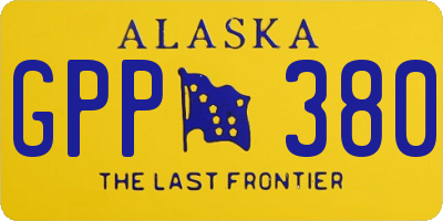 AK license plate GPP380