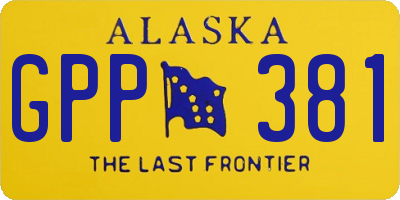 AK license plate GPP381