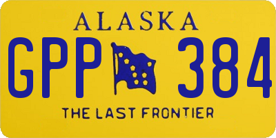 AK license plate GPP384