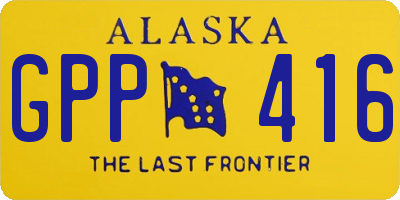 AK license plate GPP416