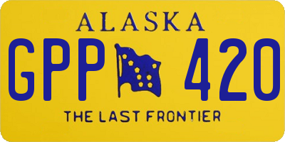 AK license plate GPP420