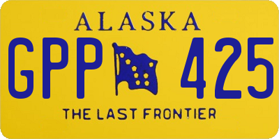 AK license plate GPP425