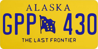 AK license plate GPP430