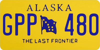 AK license plate GPP480