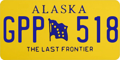 AK license plate GPP518