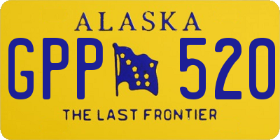 AK license plate GPP520