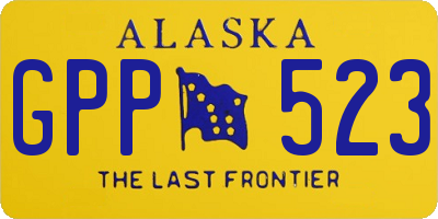 AK license plate GPP523