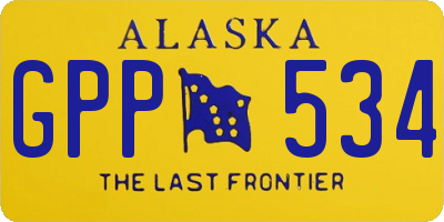 AK license plate GPP534