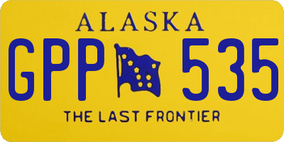 AK license plate GPP535