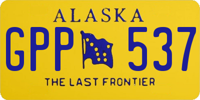 AK license plate GPP537