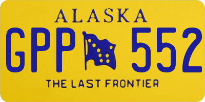 AK license plate GPP552