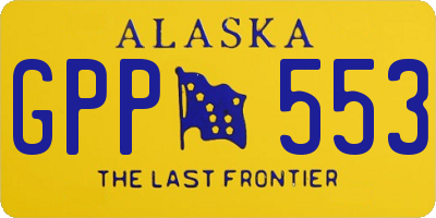 AK license plate GPP553
