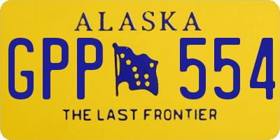 AK license plate GPP554