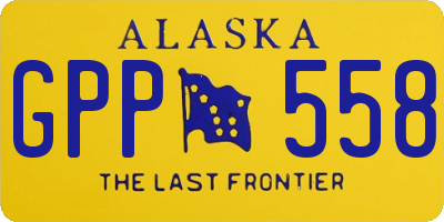 AK license plate GPP558
