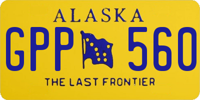 AK license plate GPP560