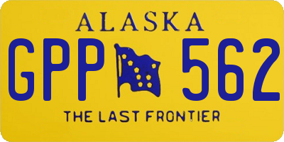AK license plate GPP562
