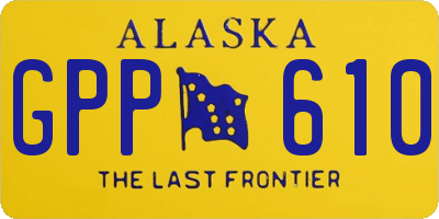 AK license plate GPP610