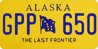 AK license plate GPP650