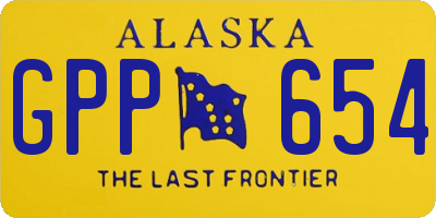 AK license plate GPP654