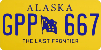 AK license plate GPP667