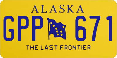 AK license plate GPP671