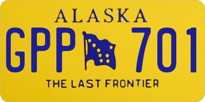 AK license plate GPP701