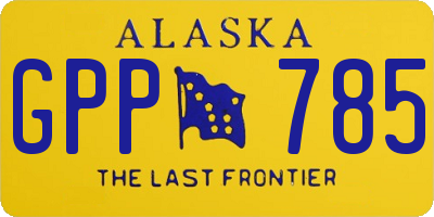 AK license plate GPP785