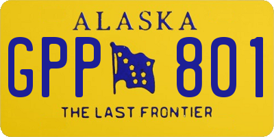 AK license plate GPP801