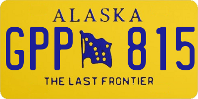 AK license plate GPP815