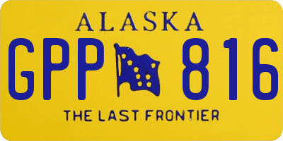 AK license plate GPP816