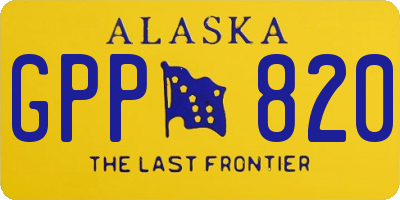 AK license plate GPP820