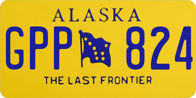 AK license plate GPP824