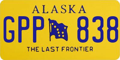AK license plate GPP838