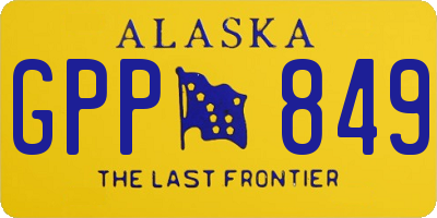 AK license plate GPP849