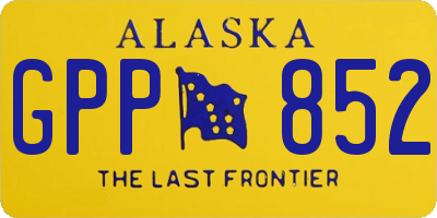 AK license plate GPP852