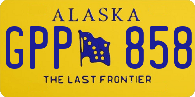 AK license plate GPP858