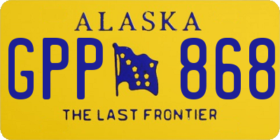 AK license plate GPP868