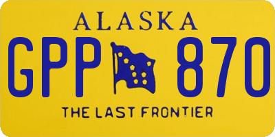 AK license plate GPP870