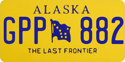 AK license plate GPP882