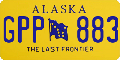 AK license plate GPP883