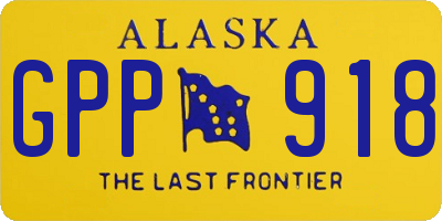 AK license plate GPP918