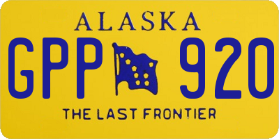 AK license plate GPP920